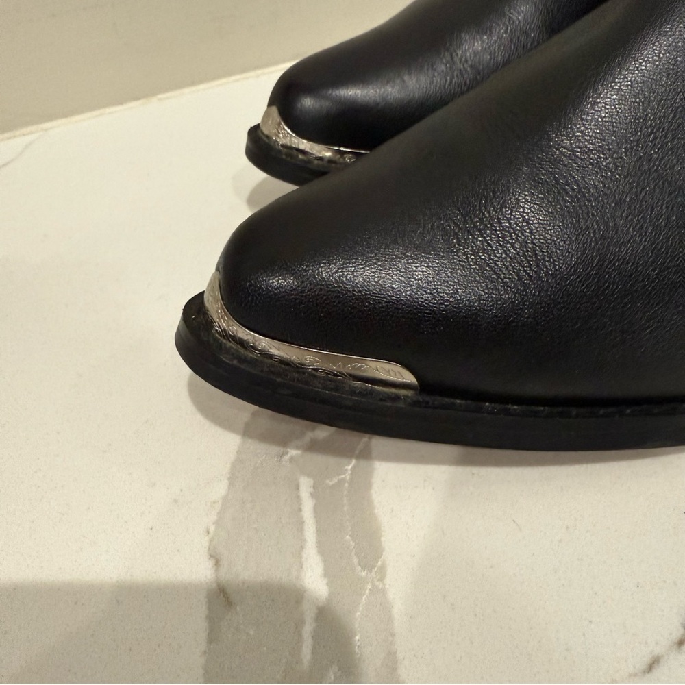 Dingo,  Black Leather Western Ankle Boots , Size 9M - Picture 9 of 11